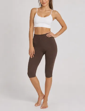 Colanti trei sferturi Bershka, maro