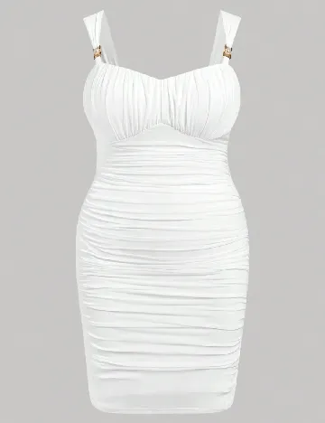 Rochie scurta SHEIN CURVE, alb
