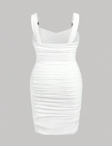 Rochie scurta SHEIN CURVE, alb