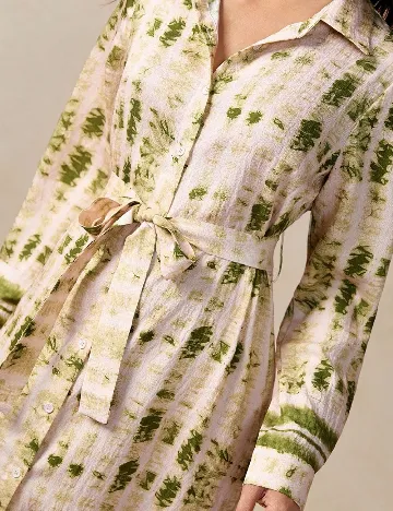 Rochie lunga SHEIN, crem/verde