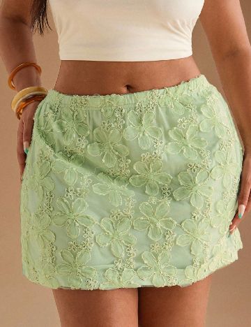 Fusta SHEIN CURVE, verde