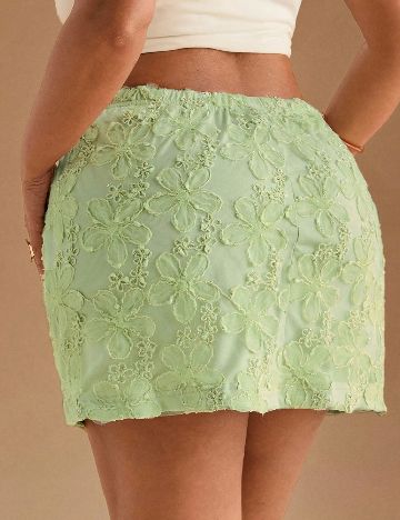 Fusta SHEIN CURVE, verde