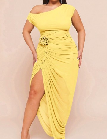 Rochie lunga SHEIN CURVE, galben
