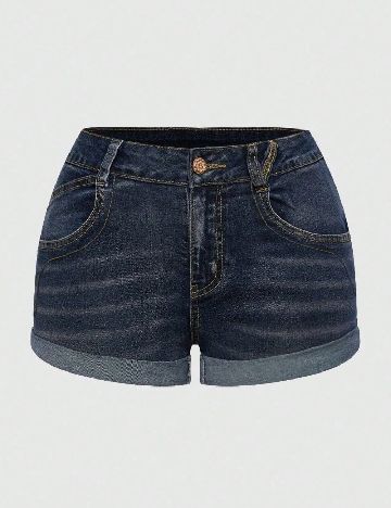 Pantaloni scurti Romwe Plus Size, mix culori