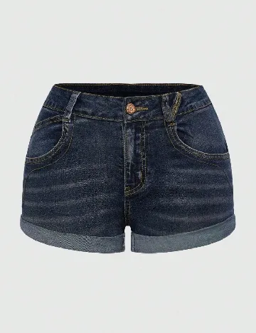 Pantaloni scurti Romwe Plus Size, mix culori