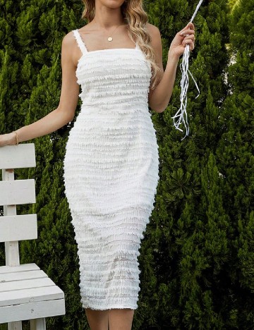 Rochie medie SHEIN, ecru