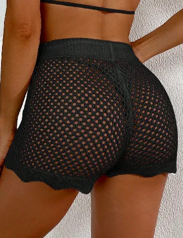 Pantaloni de plaja SHEIN, negru
