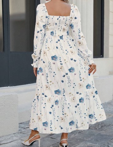 Rochie lunga SHEIN Maternity, alb
