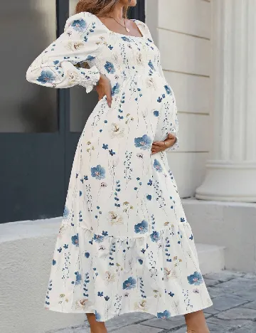 Rochie lunga SHEIN Maternity, alb