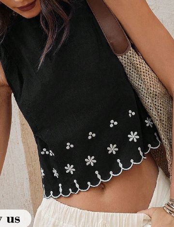 Top SHEIN, negru