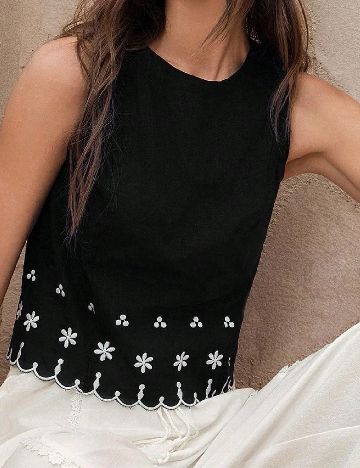 Top SHEIN, negru