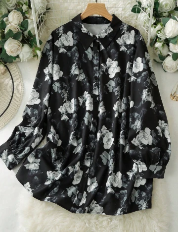 Camasa SHEIN CURVE, negru