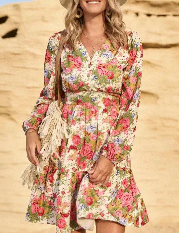 Rochie scurta SHEIN, floral print