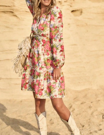 Rochie scurta SHEIN, floral print