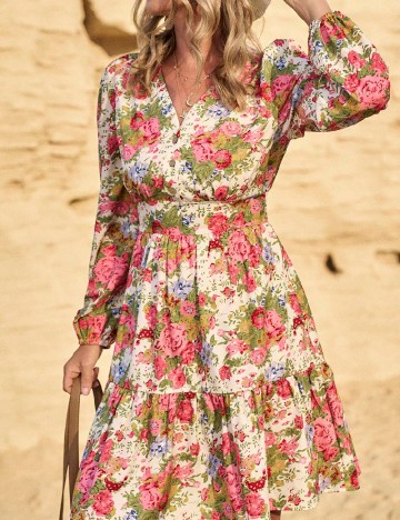 Rochie scurta SHEIN, floral print
