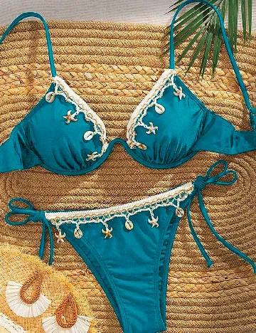 Costum de baie SHEIN, turcoaz