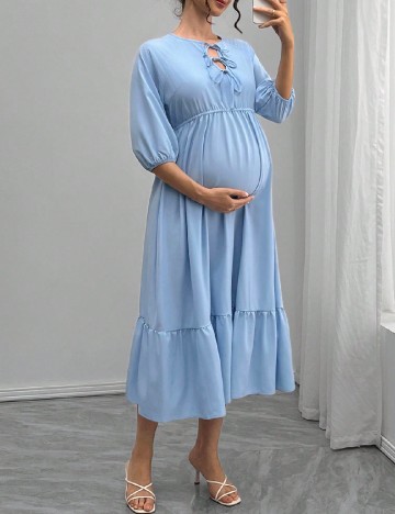Rochie medie SHEIN Maternity, albastru