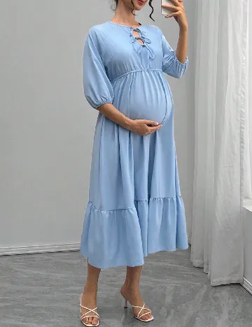 Rochie medie SHEIN Maternity, albastru