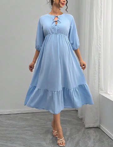 Rochie medie SHEIN Maternity, albastru