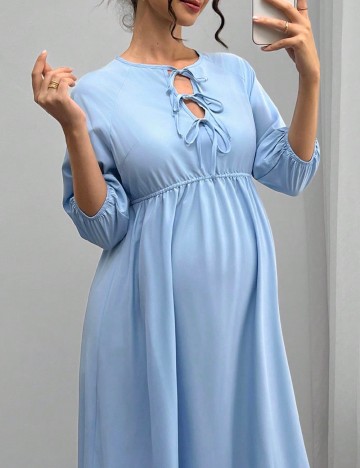 Rochie medie SHEIN Maternity, albastru