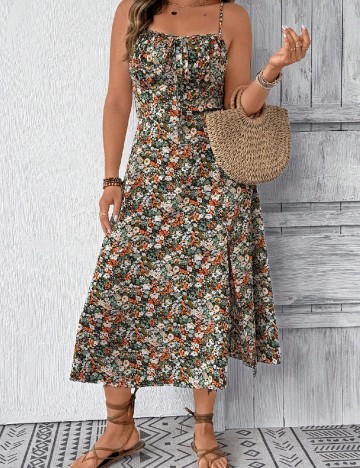 Rochie lunga SHEIN CURVE, floral print