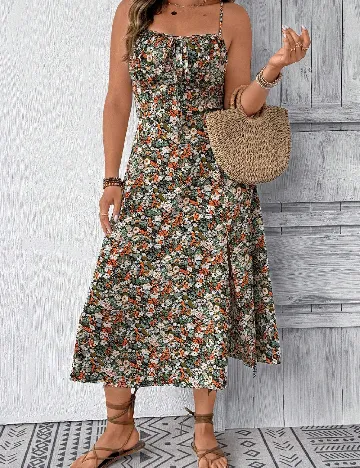 Rochie lunga SHEIN CURVE, floral print