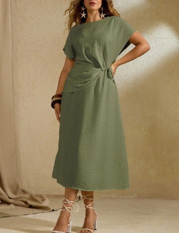 Rochie medie SHEIN CURVE, verde
