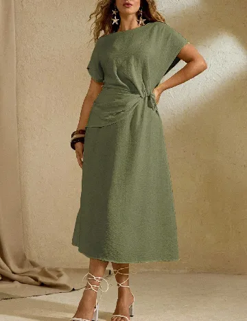 Rochie medie SHEIN CURVE, verde