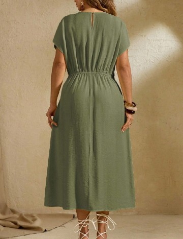Rochie medie SHEIN CURVE, verde