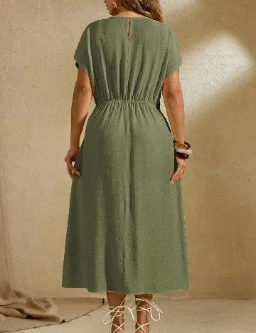 Rochie medie SHEIN CURVE, verde
