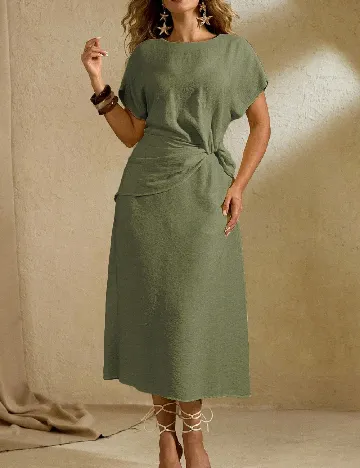 Rochie medie SHEIN CURVE, verde