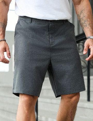 Pantaloni scurti SHEIN Plus Size Men, gri