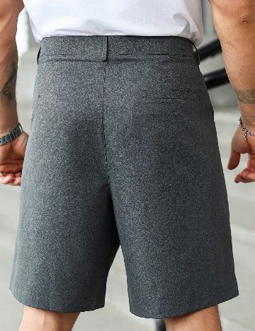 Pantaloni scurti SHEIN Plus Size Men, gri