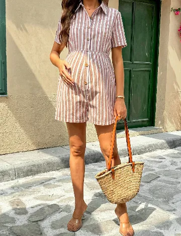 Salopeta SHEIN Maternity, mix culori
