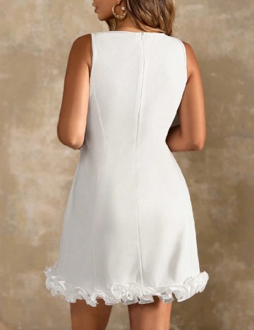 Rochie scurta SHEIN CURVE, alb