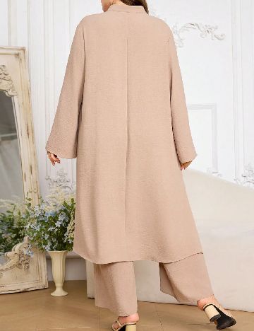Compleu SHEIN CURVE, maro deschis