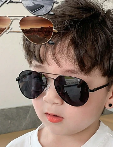 Ochelari de soare Shein Kids, negru