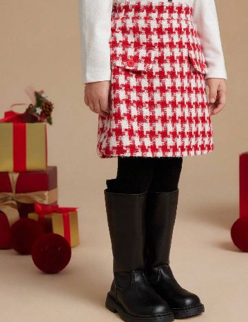 Fusta Shein Kids, rosu