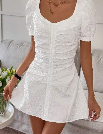 Rochie scurta Emery Rose, alb