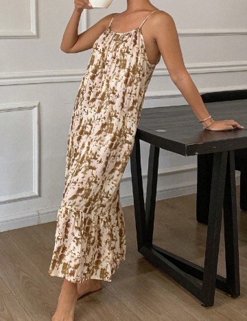 Rochie lunga Dazy, crem