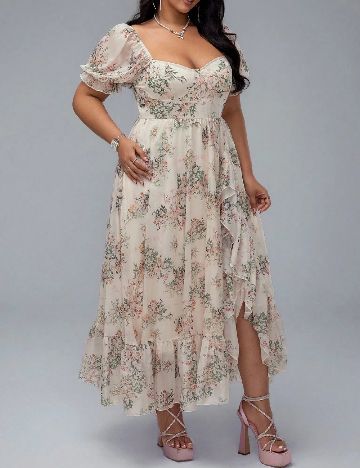 Rochie lunga SHEIN CURVE, crem