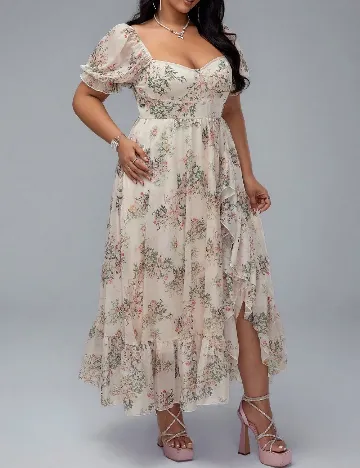 Rochie lunga SHEIN CURVE, crem