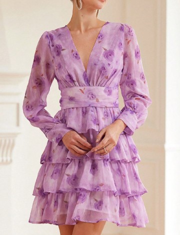Rochie scurta Aveloria, mov