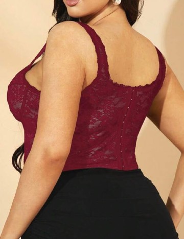 Corset SHEIN CURVE, visiniu