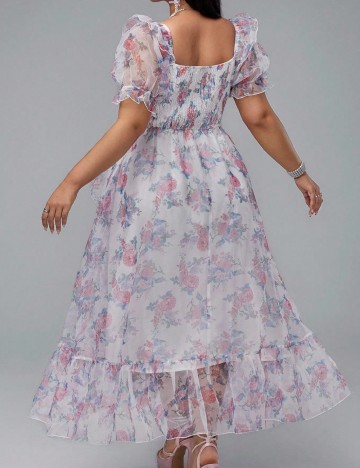 Rochie lunga SHEIN CURVE, floral print