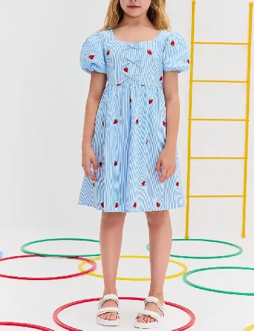 Rochie Shein Kids, albastru/alb