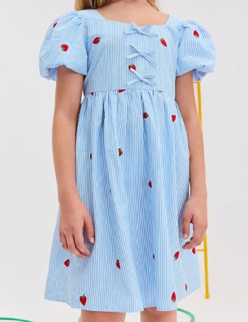 Rochie Shein Kids, albastru/alb