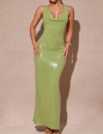 Rochie lunga SHEIN, verde