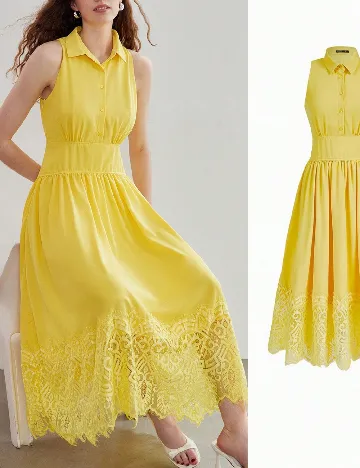 Rochie lunga MOTF, galben