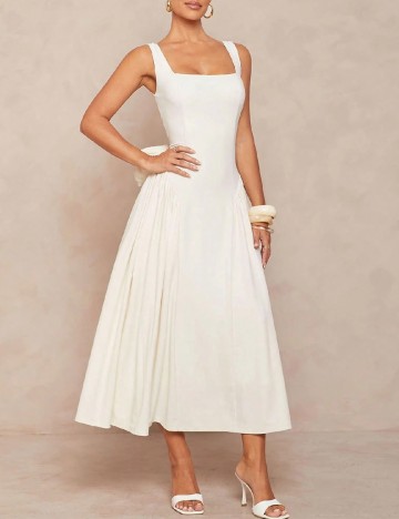 Rochie medie SHEIN, ecru